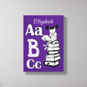 Paars Verspreid canvas Afdrukken Abc Lezen (Voorkant)