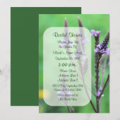 Paars Vervain Flower Vrijgezellenfeest Invite Kaart (Voorkant / Achterkant)