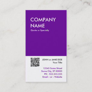 paars vet ontwerp uw eigen QR-code Visitekaartje