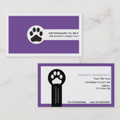 Paars Vet/Veterinary Clinic minimalist Visitekaartje (Voorkant / Achterkant)