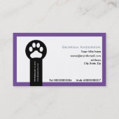 Paars Vet/Veterinary Clinic minimalist Visitekaartje (Achterkant)