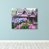 Paars Victoriaans Katoen - Martha's wijngaard Canvas Afdruk (Insitu (Houten vloer))