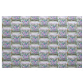 Paars Victoriaans landschap van het Kicket Stof (Fat Quarter)