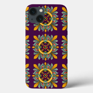 Paars Victoriaans teile design Case-Mate iPhone Case