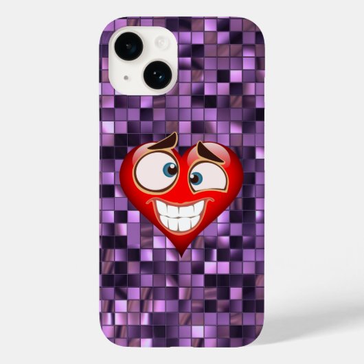 Paars vierkant Case-Mate iPhone case (Achterkant)