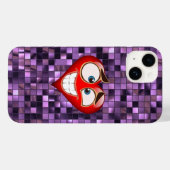 Paars vierkant Case-Mate iPhone case (Achterkant (horizontaal))