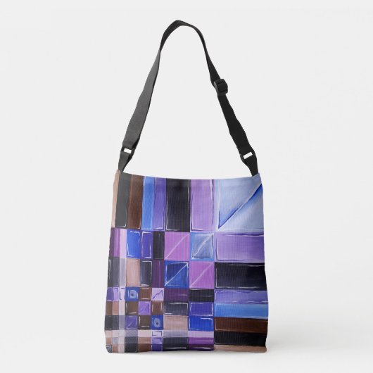 Paars vierkant crossbody tas (Achterkant)