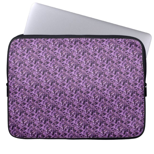 Paars vierkant laptop sleeve (Voorkant)