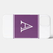 Paars vierkant monogram Case-Mate iPhone case (Achterkant (horizontaal))
