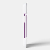 Paars vierkant monogram Case-Mate iPhone case (Achterkant / Rechts)