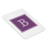 Paars vierkant monogram Flexi Magnet Magneet (Rechterzijde)