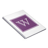 Paars vierkant monogram Notitieboek (Rechterzijde)
