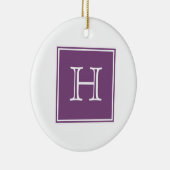 Paars vierkant monogram Ornament (Rechts)