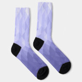 Paars vierkant patroon met driehoekgeometrie sokken (Rechts)