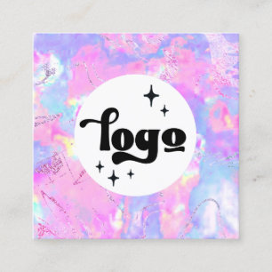 paars vierkant visitekaartje