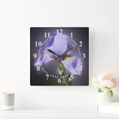 paars vierkante klok (Huis)