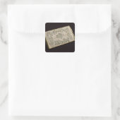 Paars Vierkante Sticker (Tas)