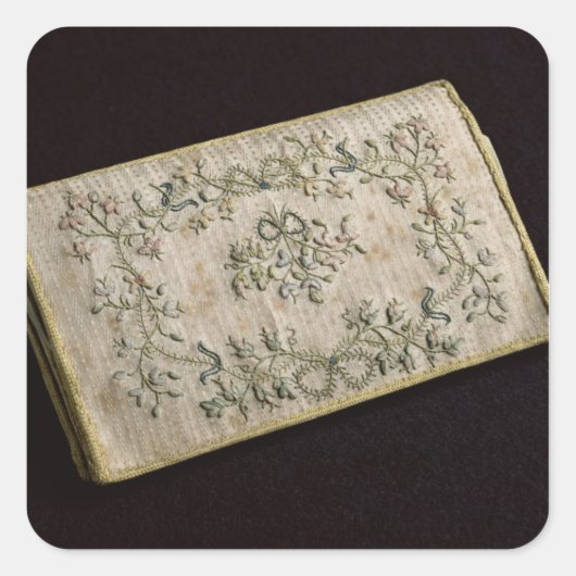 Paars Vierkante Sticker (Voorkant)