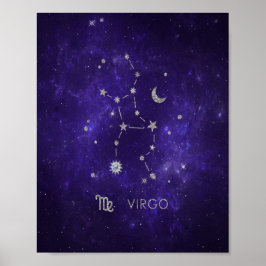 Paars vigo Zodiac | Cosmic Astrology Horoscope Poster