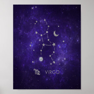 Paars vigo Zodiac   Cosmic Astrology Horoscope Poster