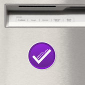 Paars vinkje symbool magneet (Insitu (Vaatwasser))