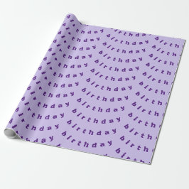 Paars Violet Birthday Wrapping Paper Cadeaupapier