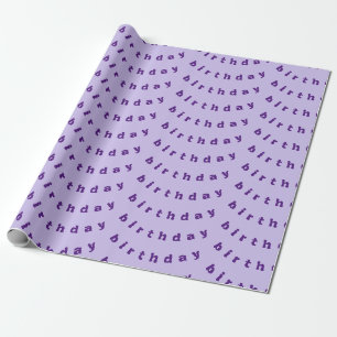 Paars Violet Birthday Wrapping Paper Cadeaupapier