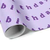 Paars Violet Birthday Wrapping Paper Cadeaupapier (Rol Hoek)