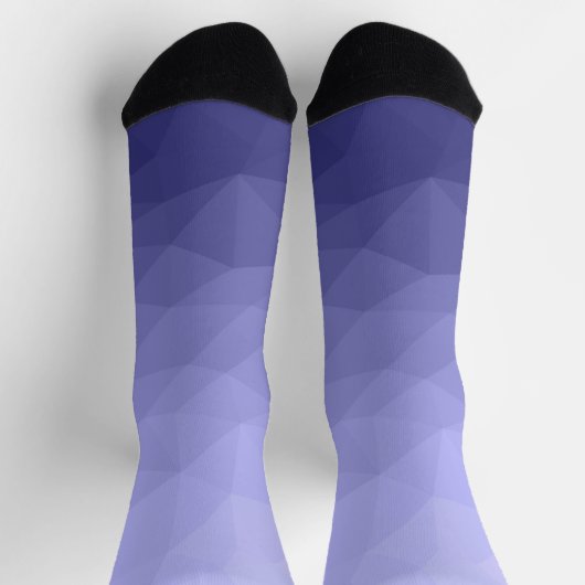 Paars violet blauwe mesh ombre-patroon sokken (Top)