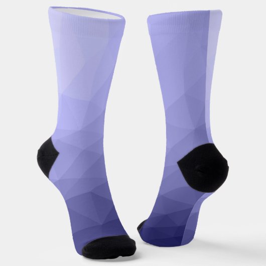 Paars violet blauwe mesh ombre-patroon sokken (Gebogen)