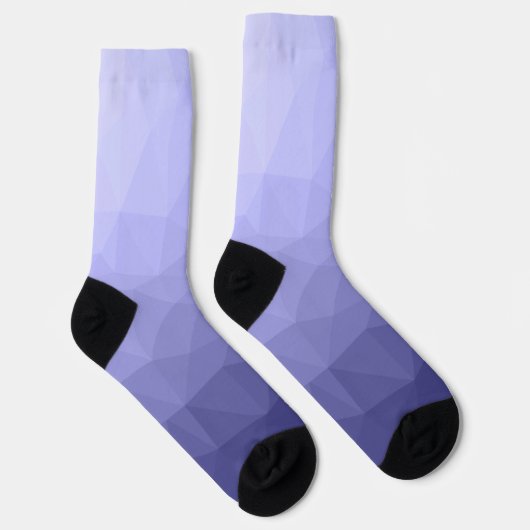 Paars violet blauwe mesh ombre-patroon sokken (Rechts)