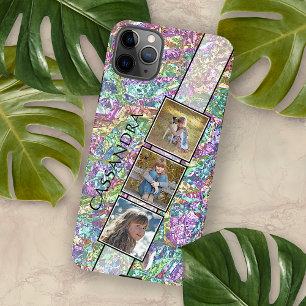 Paars Violet Blauwe Turquoise Roze Marmer Patroon iPhone 16 Pro Max Hoesje