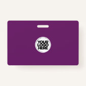 Paars Violet Business Foto Personeel ID Badge (Achterkant)
