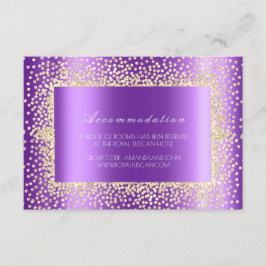 Paars Violet Crystal Wedding Hotel Accommodatie3 Informatiekaartje