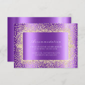 Paars Violet Crystal Wedding Hotel Accommodatie3 Informatiekaartje (Voorkant / Achterkant)