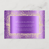 Paars Violet Crystal Wedding Hotel Accommodatie3 Informatiekaartje (Voorkant)