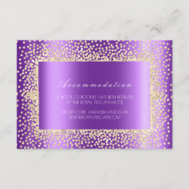 Paars Violet Crystal Wedding Hotel Accommodatie3 Informatiekaartje