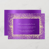 Paars Violet Crystal Wedding Hotel AccommodatieA Informatiekaartje (Voorkant / Achterkant)