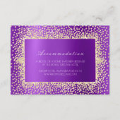 Paars Violet Crystal Wedding Hotel AccommodatieA Informatiekaartje (Voorkant)