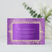 Paars Violet Crystal Wedding Hotel AccommodatieA Informatiekaartje (Staand voorkant)