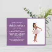 Paars/Violet Dance Overweging Foto uitnodigen Kaart (Staand voorkant)