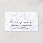 Paars Violet Dripst Marmer Glitter Customize Visitekaartje (Achterkant)