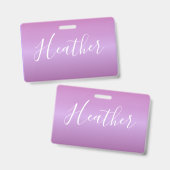 Paars Violet en aangepast witboek Badge (Voor- en achterkant)