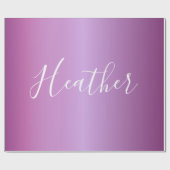 Paars Violet en aangepast witboek Cadeaupapier (Vlak)