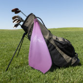Paars Violet en aangepast witboek Golfhanddoek (Groen)