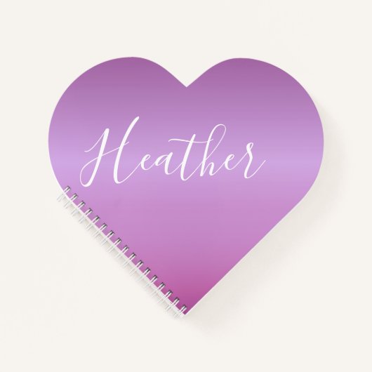 Paars Violet en aangepast witboek Notitieboek (Voorkant)