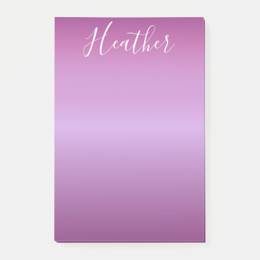 Paars Violet en aangepast witboek Post-it® Notes (Voorkant)