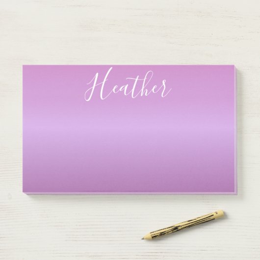 Paars Violet en aangepast witboek Post-it® Notes (Op bureau)