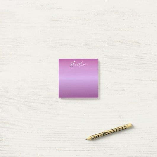 Paars Violet en aangepast witboek Post-it® Notes (Op bureau)