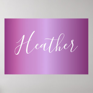 Paars Violet en aangepast witboek Poster